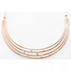 Victoria Rose gold színű fehér köves nyaklánc