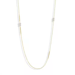 Victoria Arany színű fehér gyöngyös nyaklánc